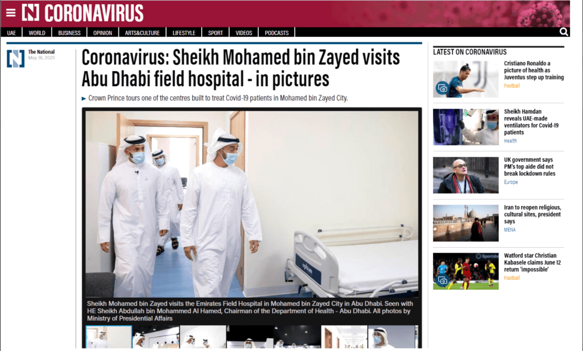 Les produits d’Optium Healthcare brillent lors de la visite de l’hôpital de campagne par le cheikh Mohamed bin Zayed