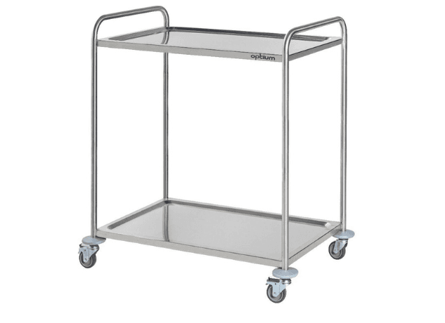 Optium INOXY 134 Instrument Trolley, 2 Shelves