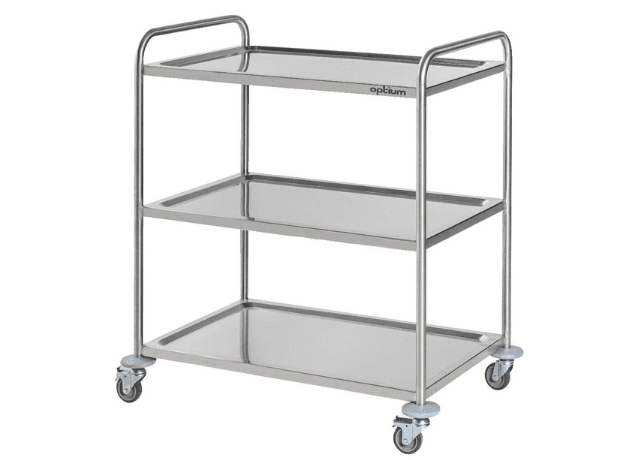 Optium INOXY 135 Instrument Trolley, 3 Shelves
