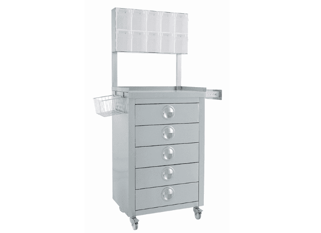 Optium INOXY 238 Anesthesia Cart, Stainless Steel