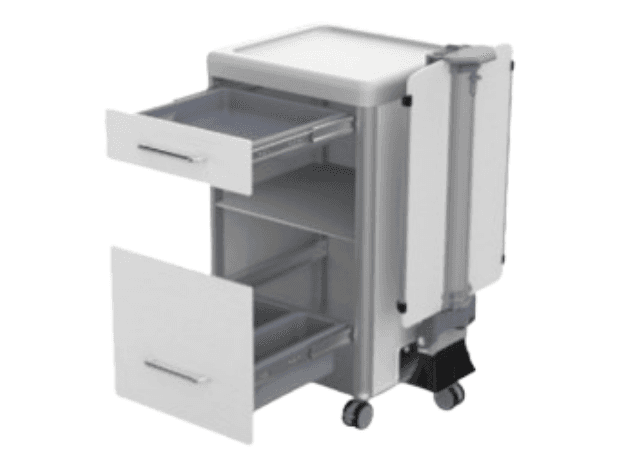 Optium OCB 26 Table de Chevet avec Table Pont Combinée, Aluminium, TABLES DE CHEVET & TABLES SUR-LIT, vue du produit 2