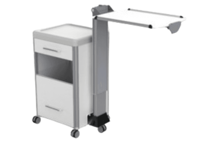 Optium OCB 26 Table de Chevet avec Table Pont Combinée, Aluminium, TABLES DE CHEVET & TABLES SUR-LIT, vue du produit 3