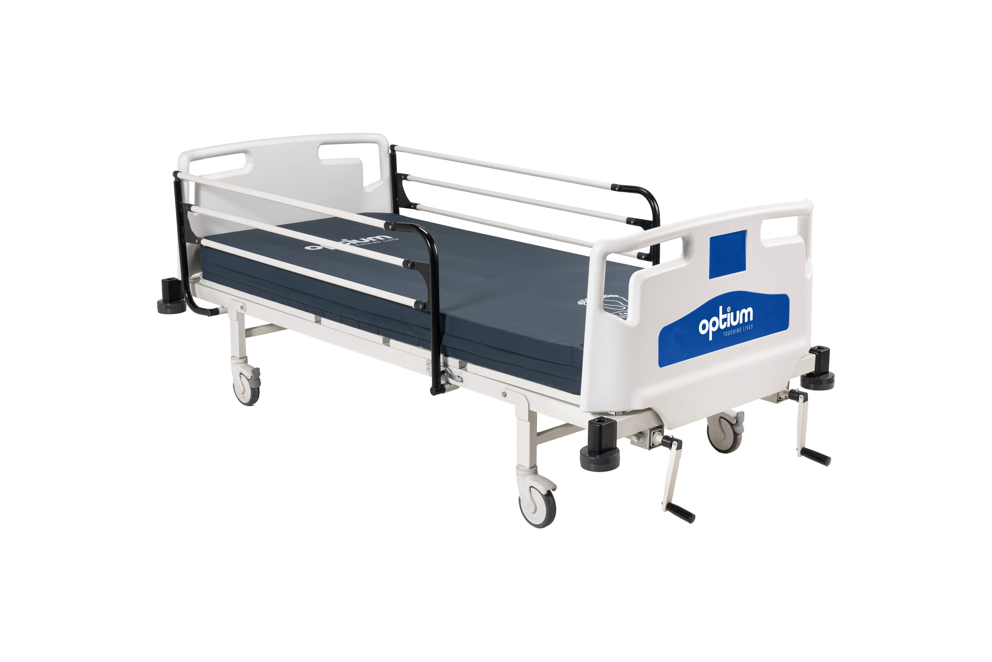 Optium ME 22 Lit Manuel de Soins, 2 Manivelles, Pieds Repliables, LITS MANUELS, vue du produit 2
