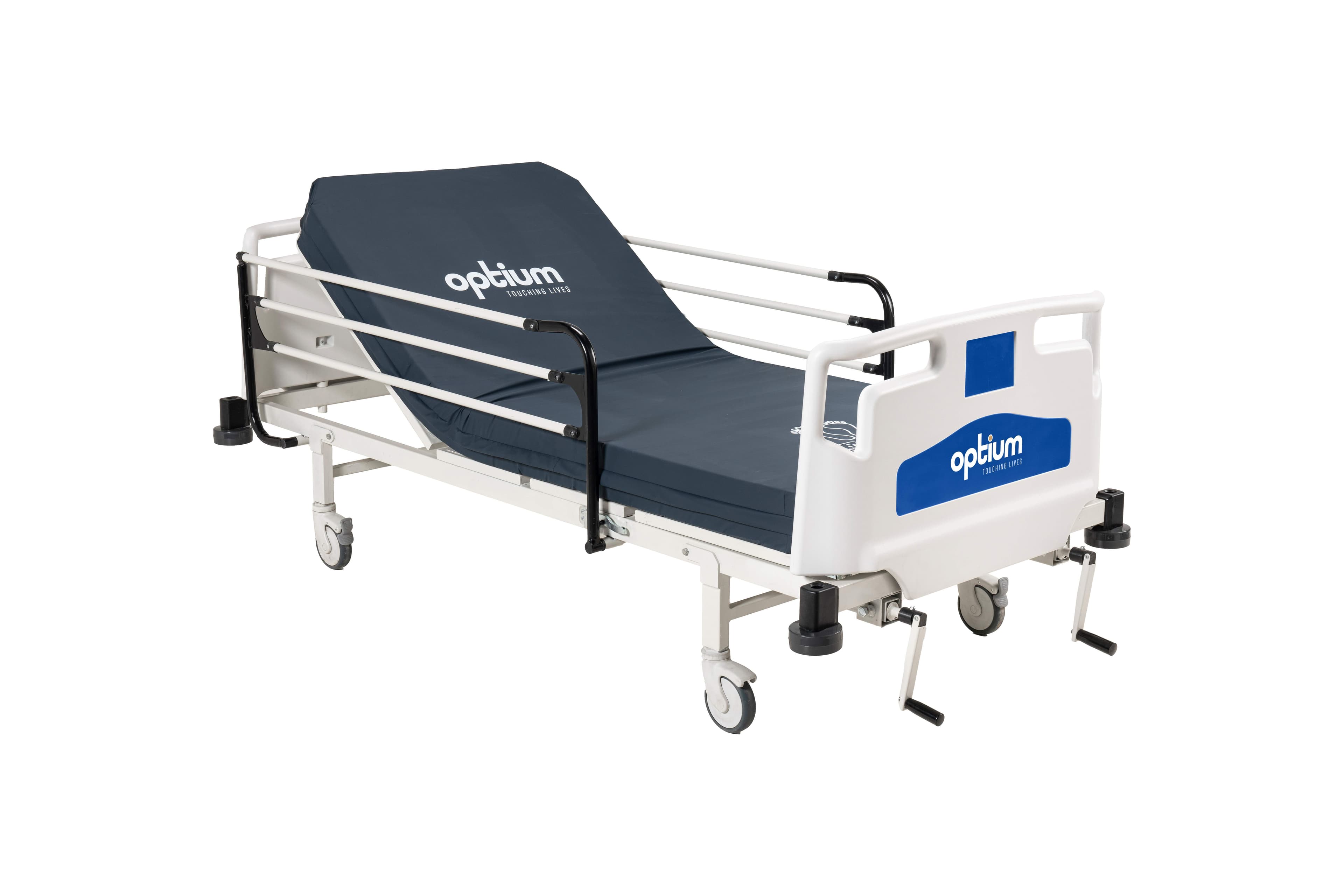 Optium ME 22 Lit Manuel de Soins, 2 Manivelles, Pieds Repliables, LITS MANUELS, vue du produit 3