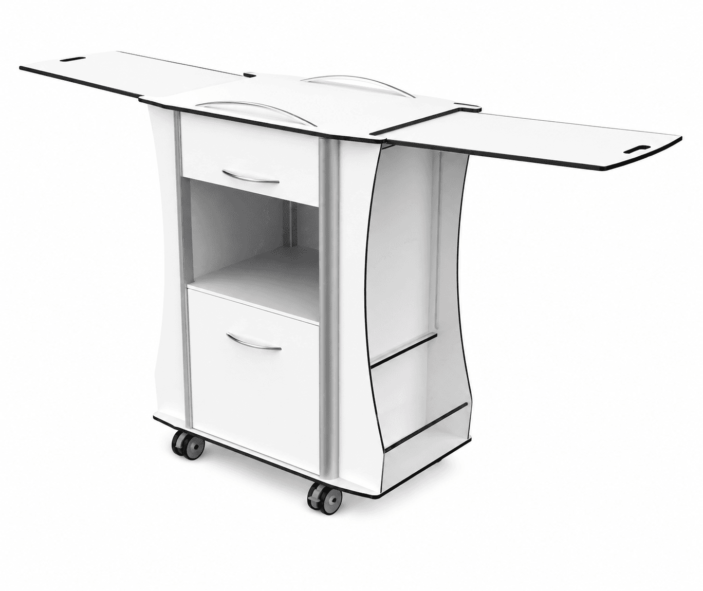 Optium OCB 56 Bedside Cabinet with Overbed Table, MESITAS DE NOCHE Y MESAS SOBRECAMA, vista del producto 3
