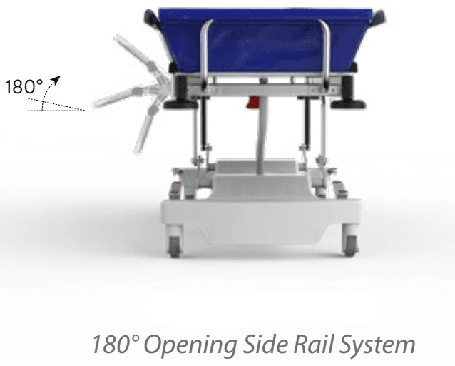 Optium ST 610 Hydraulic Shower Stretcher, CAMILLAS, vista del producto 2