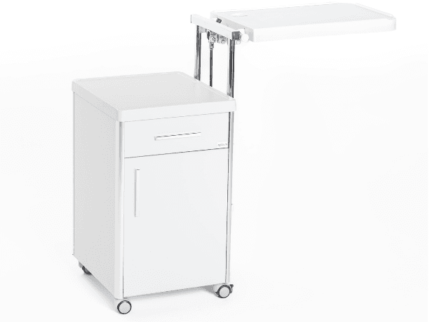Optium OCB 36 Bedside Cabinet with Overbed Table Combined