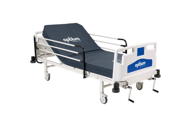 Manual Patient Care Bed, 2 Cranks, Foldable Legs 3