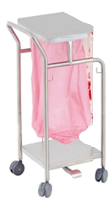 Optium INOXY 169 Carro Simple de Desechos, Pedal, PRODUCTOS DE ACERO INOXIDABLE, vista principal del producto