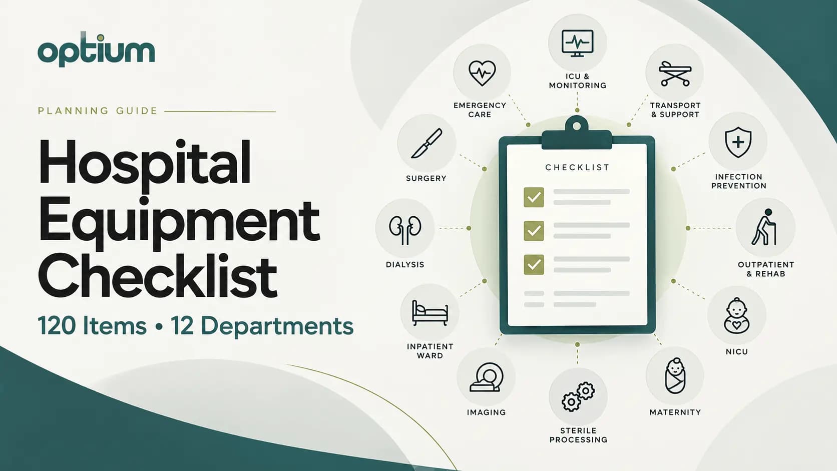 Hospital Equipment List: 120-Item Checklist for 12 Departments