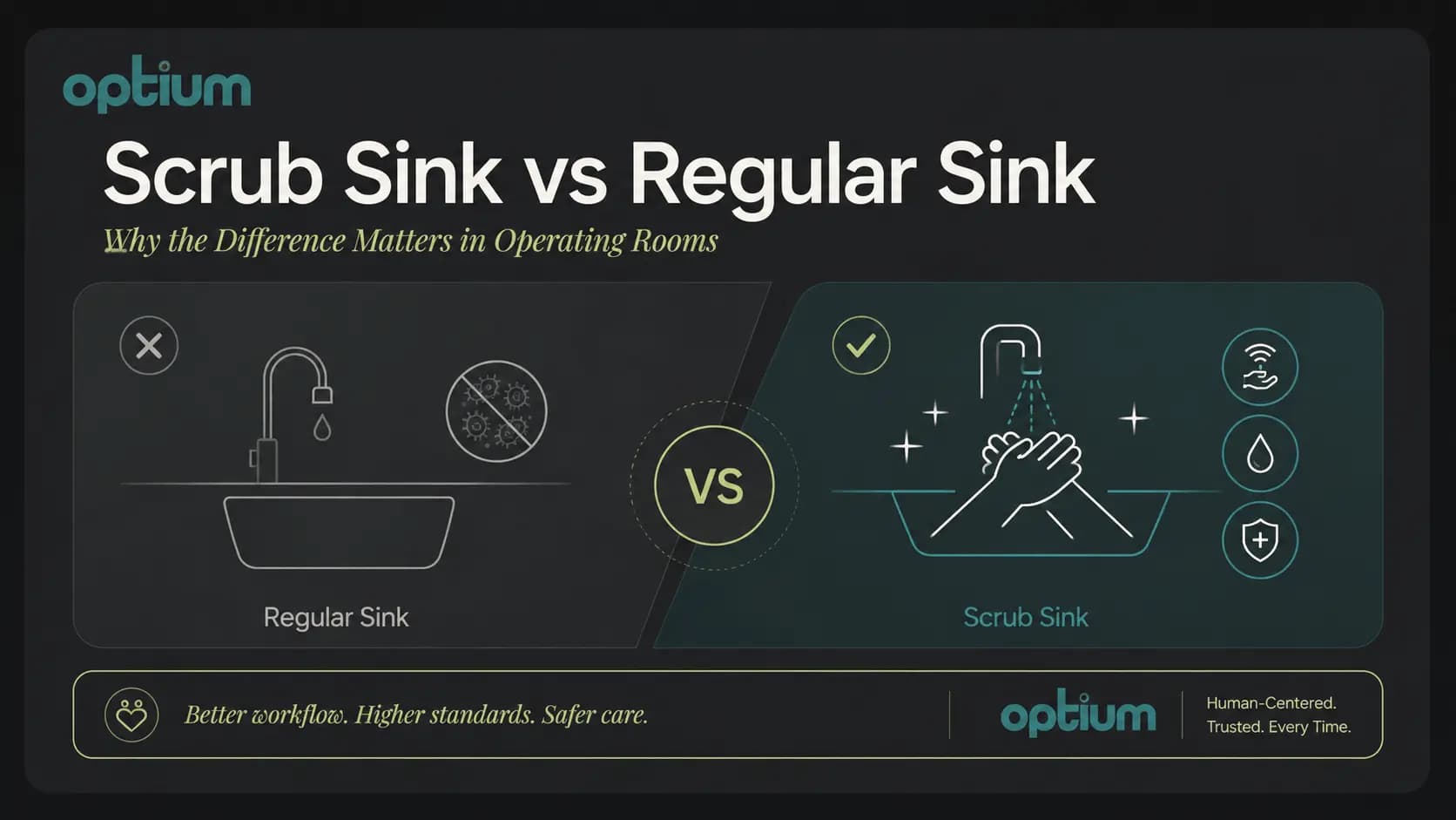 Scrub Sink vs Regular Sink: Why the Difference Matters in Operating Rooms