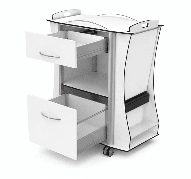 Bedside Cabinet with Overbed Table 2