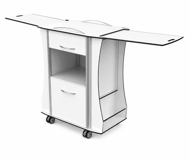 Bedside Cabinet with Overbed Table 3